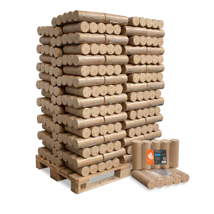 BNO10-Nestro-XL-Blue-Holzbriketts-96er-Palette-Verpackung.webp Nestro XL Blue 96 x 10 kg – Image 1