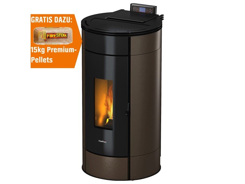image-17.jpeg Freepoint Pelletofen Globe Stahl Braun 10,5 kW mit Automatik – Image 1