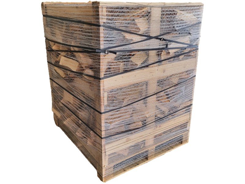 Kaminholz 25 cm Gestapelt und Trocken 115 cm x 105 cm x 105 cm